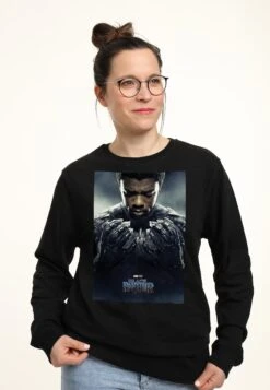 Henry Tiger Black Panther Tchalla Poster - Sweater - Black -Henry Tiger ffeb1433d4604a288ede96aa0fb8b48f